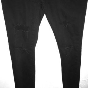 36x32 Men's Black Rue21 Ripped Skinny Jeans
